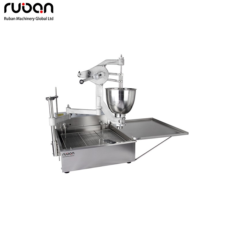 ماكينة دونات يدوية صغيرة محمولة تجارية تجارية لصنع الدونات الساخنة، ماكينة دونات كهربائية صغيرة الحجم لصنع الموتشي. - روبان