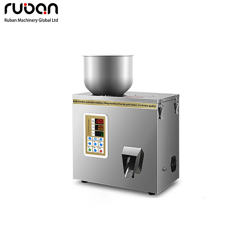 آلة تعبئة أكياس صغيرة شبه أوتوماتيكية، وزن أكياس السكر، آلة تعبئة مسحوق الطعام والقهوة - روبان