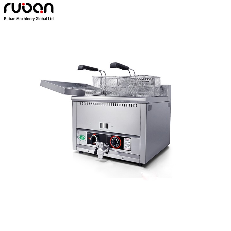 مقلاة غاز تجارية فاخرة - مصنوعة من الفولاذ المقاوم للصدأ شديد التحمل للمطاعم - روبان